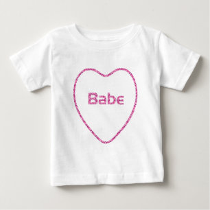 Camiseta De Bebé Purpurina de Diamantes Rosa del Corazón :: Diseño 