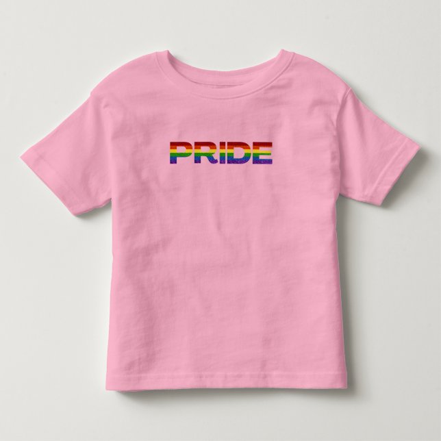 Camiseta De Bebé PURPURINA del orgullo gay en el arcoiris (Anverso)