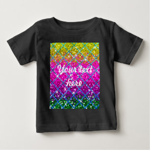 Camiseta De Bebé Purpurina Piel de serpiente púrpura