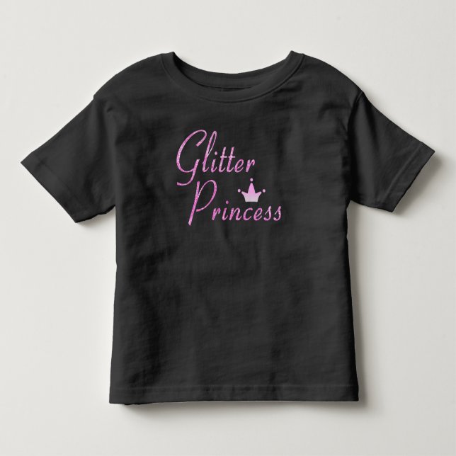Camiseta De Bebé Purpurina Rosa Princesa Purpurina de la Corona esp (Anverso)