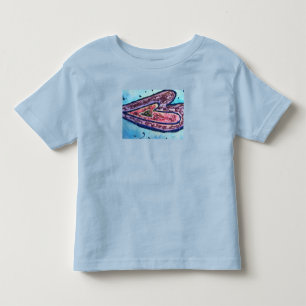 Camiseta De Bebé Purpurina rosado Love Hearts Art Personalizado T-S