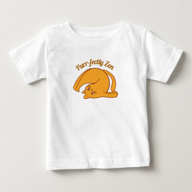 Camiseta De Bebé Purrfect Kitty Yoga Cat Todler (Anverso)