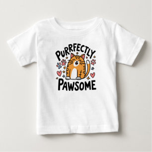 Camiseta De Bebé Purrfectamente Pawsome