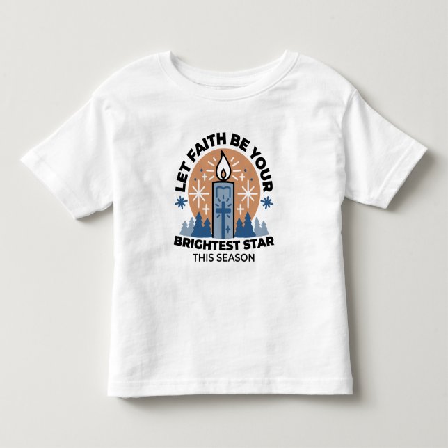 Camiseta De Bebé Que brille la fe: Tema del invierno (Anverso)