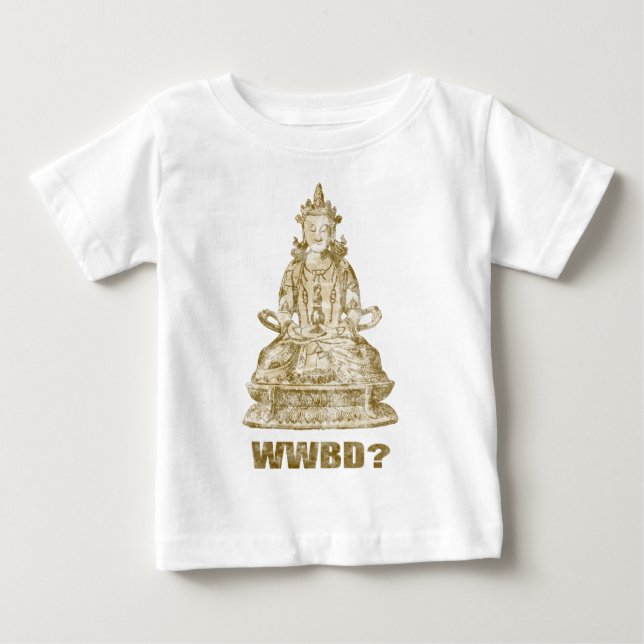 Camiseta De Bebé ¿Qué Buda haría? (Anverso)
