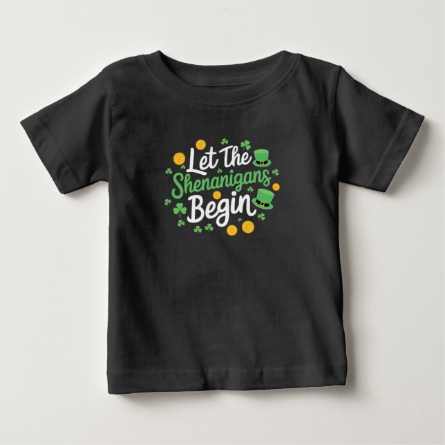 Camiseta De Bebé Que Comiencen Las Travesuras Divertido Día De San  (Anverso)