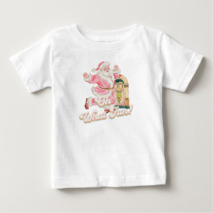 Camiseta De Bebé Qué Diversión, Chica Primer Cumpleaños Retro Rosa 
