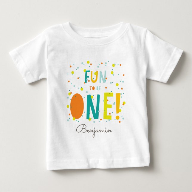 Camiseta De Bebé Qué Diversión De Ser Un Fiesta Confetti Primer Cum (Anverso)