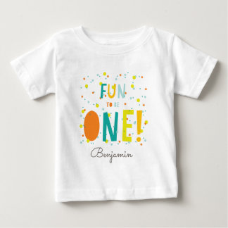 Camiseta De Bebé Qué divertido ser UNO Fiesta de Cumpleaños de 1er