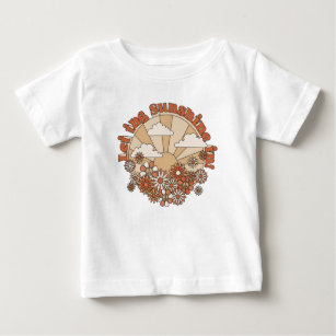 Camiseta De Bebé Que el sol brille en las flores hippie de Groovy D