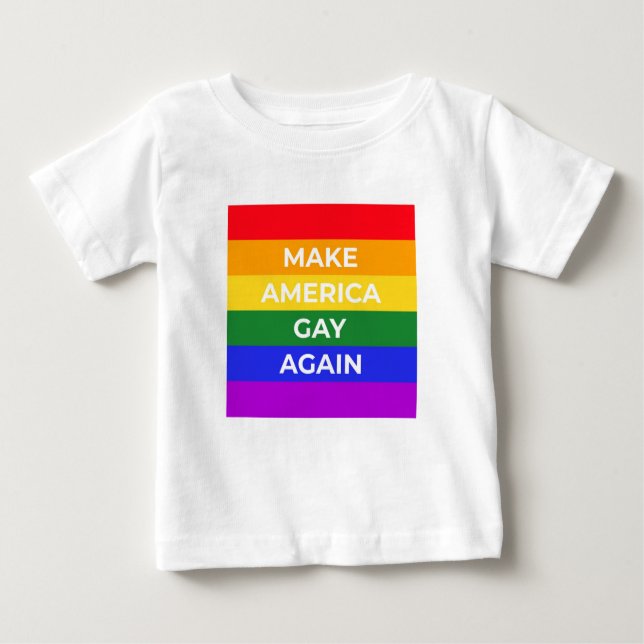 Camiseta De Bebé Que Estados Unidos vuelva a ser gay (Anverso)