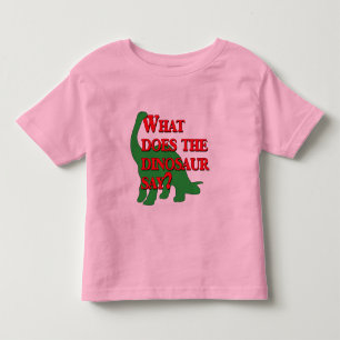 Camiseta De Bebé ¿Qué hace el dinosaurio dice?