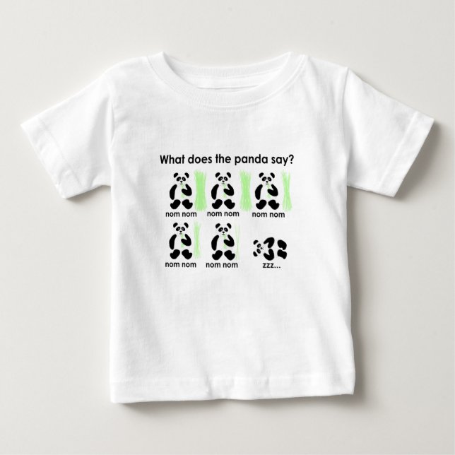 Camiseta De Bebé ¿Qué hace la panda dice? (Anverso)