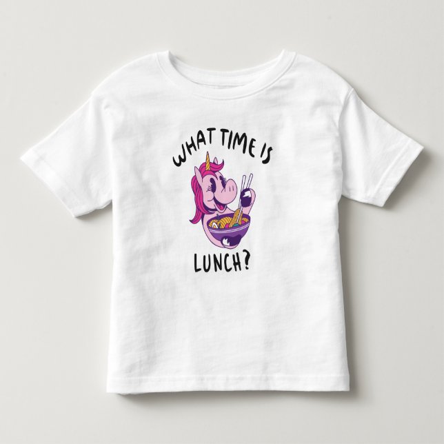 Camiseta De Bebé ¿Qué hora es el almuerzo (Anverso)