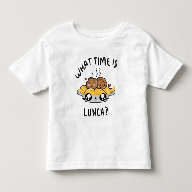 Camiseta De Bebé ¿Qué hora es el almuerzo (Anverso)