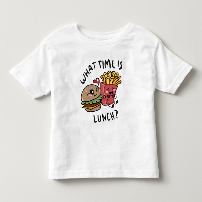 Camiseta De Bebé ¿Qué hora es el almuerzo (Anverso)