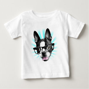 Camiseta De Bebé ¡Qué lindo! Hipster Boston Terrier