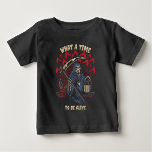 Camiseta De Bebé Qué Momento Para Estar Vivo Divertido