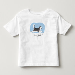 Camiseta De Bebé "¡Que nieve!" Diseño de perro alegre