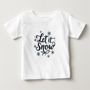 Camiseta De Bebé Que nieve, Navidad en invierno