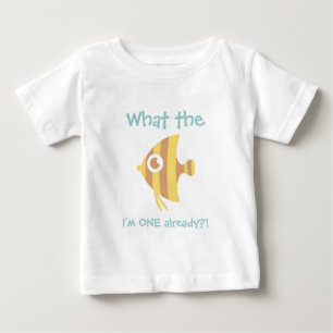 Camiseta De Bebé Qué pez soy UNO ya, Primer Cumpleaños