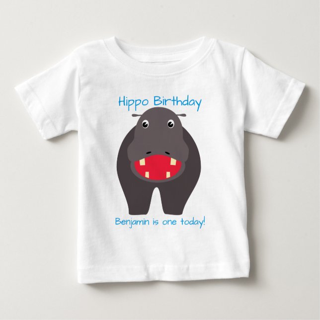 Camiseta De Bebé ¡Que tengas un cumpleaños de hipopótamo! (Anverso)