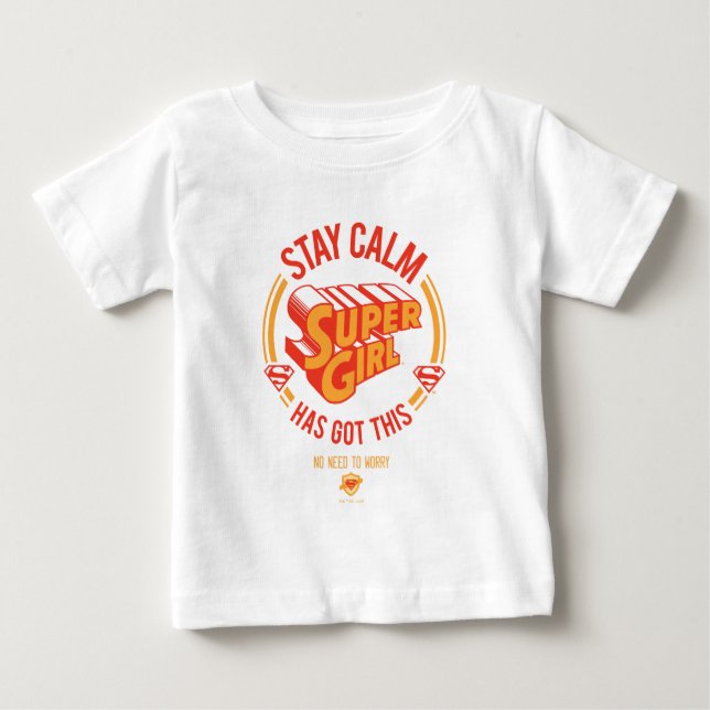 Camiseta De Bebé Quédate tranquilo Supergirl tiene esto (Anverso)