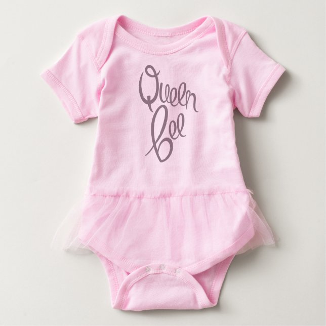 Camiseta De Bebé Queen Bee -  Baby Tutu (Anverso)