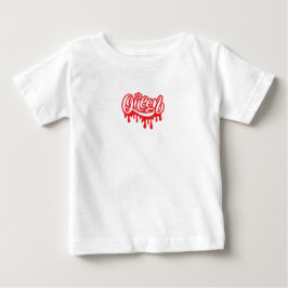 Camiseta De Bebé Queen Design – Tipografía de Corona Real Elegante 