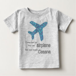 Camiseta De Bebé "Quería Comprar Un Avión..." Avión 