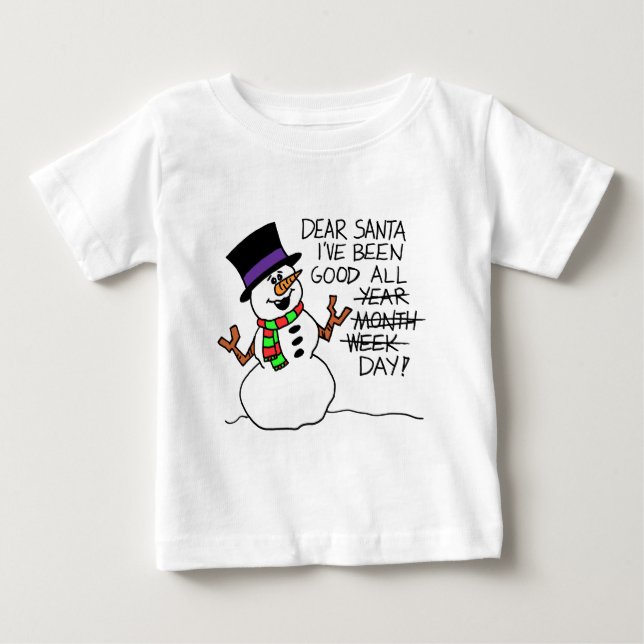 Camiseta De Bebé Querido Papá Noel (Anverso)