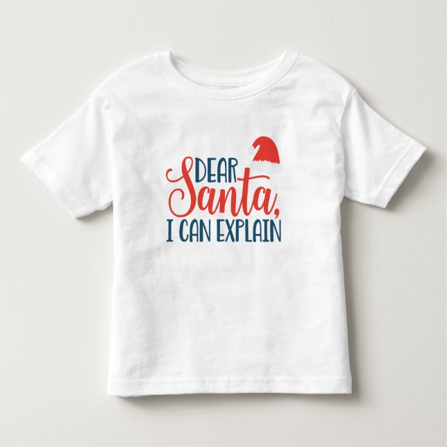 Camiseta De Bebé Querido Papá Noel, puedo explicarle a un niño que  (Anverso)