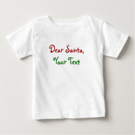 Camiseta De Bebé Querido Santa - Carta personalizada para Santa
