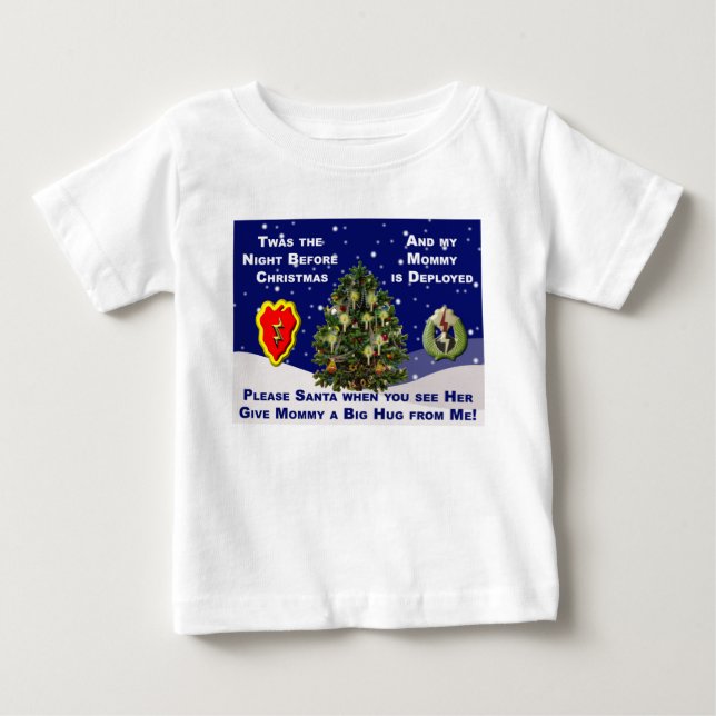 Camiseta De Bebé Querido Santa Mi Mami está Desplegada (Anverso)