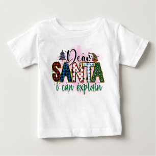 Camiseta De Bebé Querido Santa, puedo explicarlo