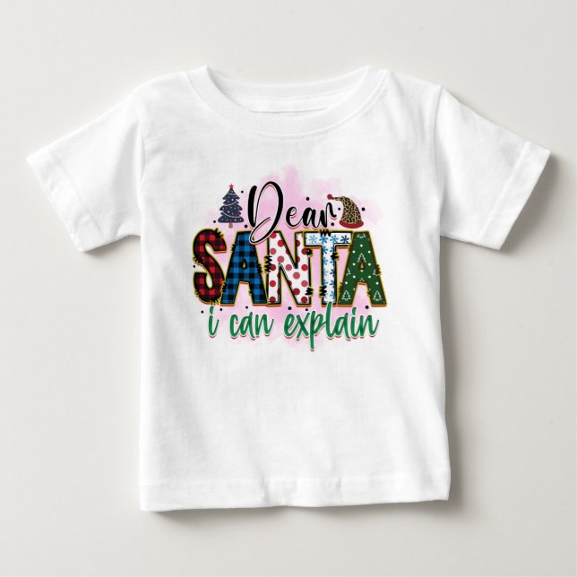 Camiseta De Bebé Querido Santa, puedo explicarlo (Anverso)