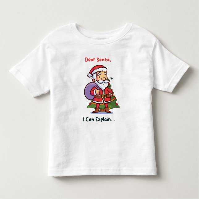 Camiseta De Bebé Querido Santa, puedo explicarlo - Navidades divert (Anverso)