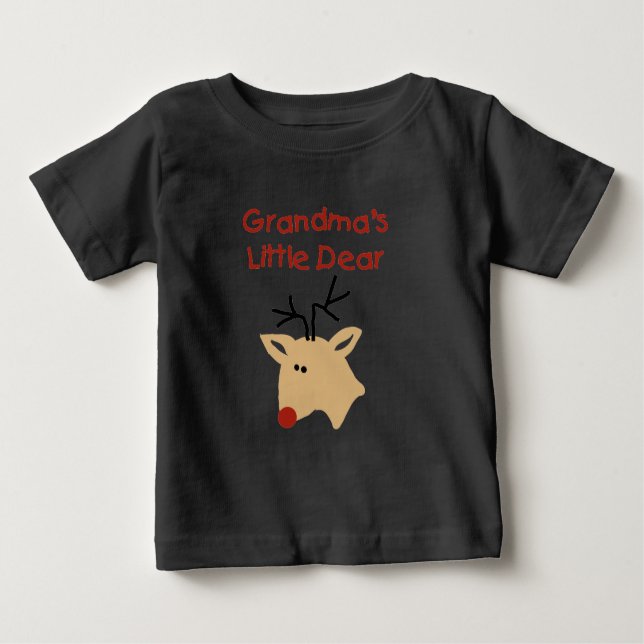 Camiseta De Bebé Queridos Navidades de ciervos de la abuela (Anverso)