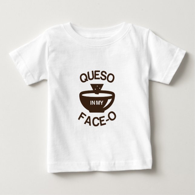 Camiseta De Bebé Queso en mi Cara-o (Anverso)