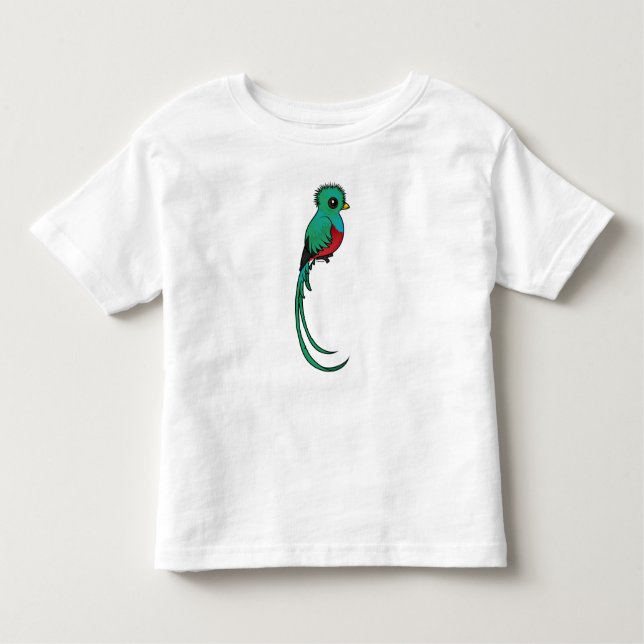 Camiseta De Bebé Quetzal resplandeciente de Birdorable (Anverso)