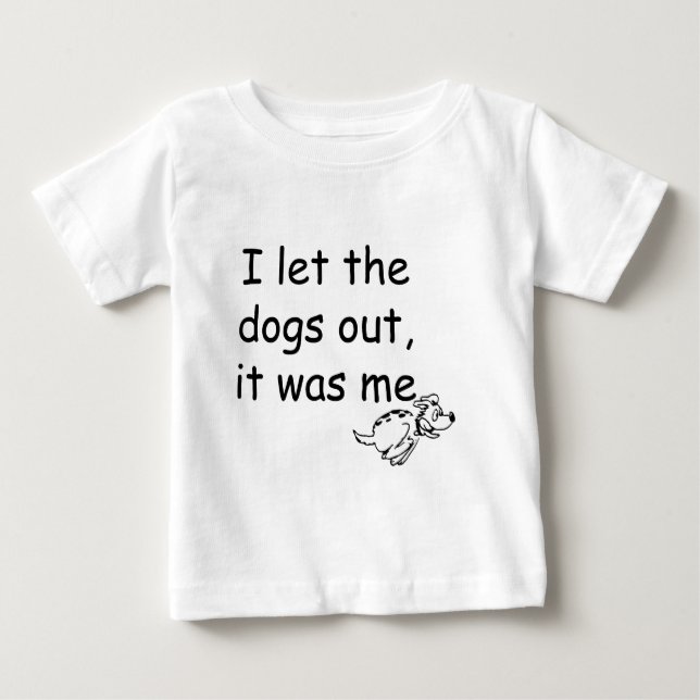 Camiseta De Bebé Quién dejó los perros hacia fuera (Anverso)
