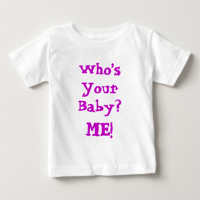 Camiseta De Bebé Quién es tu bebé (Anverso)