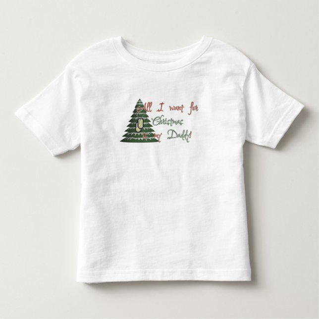 Camiseta De Bebé Quiera a mi papá para el navidad (Anverso)