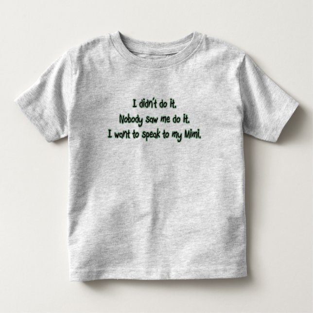 Camiseta De Bebé Quiera hablar a Mimi (Anverso)