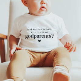 Camiseta De Bebé ¿Quieres Ser Los Padrinos Propuesta De Foto