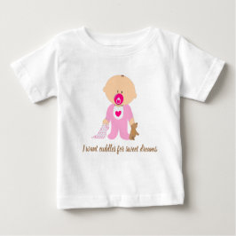 Camiseta De Bebé Quiero abrazos para los dulces sueños