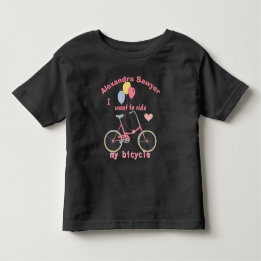 Camiseta De Bebé Quiero montar en mi bicicleta Globos de Bicicleta 