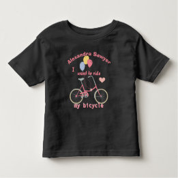 Camiseta De Bebé Quiero montar mi bicicleta Globos de Bicicleta Vin