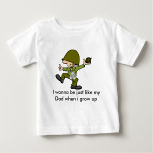 Camiseta De Bebé Quiero ser apenas como mi papá cuando i g…
