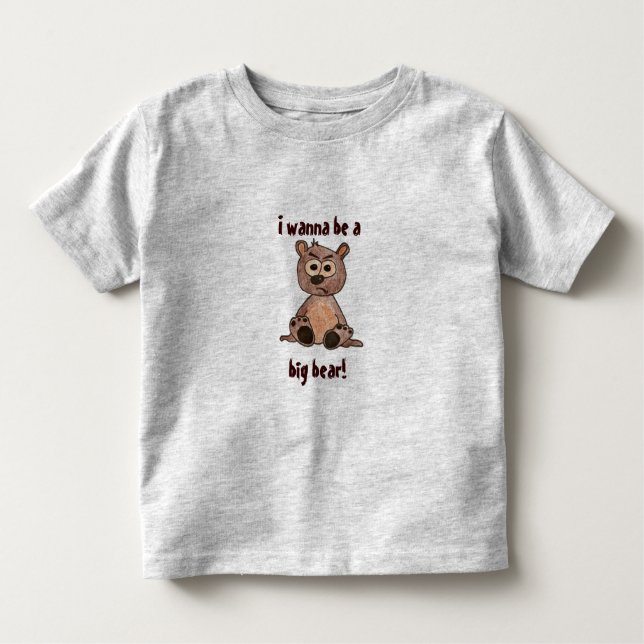 Camiseta De Bebé Quiero ser una Big Bear (Anverso)